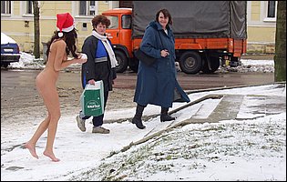 Darina A posing nude in public