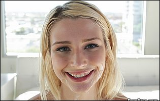 Young cutie Aubrey Gold in white knee socks gets fucked in many positions